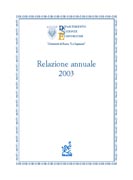 Relazione annuale 2003 Relazione annuale 2003