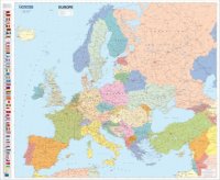Europa politica 1:4.300.000. Carta plastificata