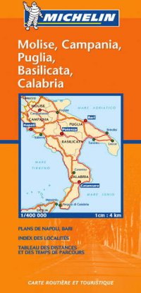 Molise, Campania, Puglia, Basilica Calabria 1:400.000