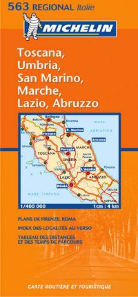 Toscana, Umbria, San Marino, Marche, Lazio, Abruzzo 1:400.000