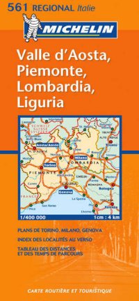 Valle d'Aosta, Piemonte, Lombardia, Liguria 1:400.000