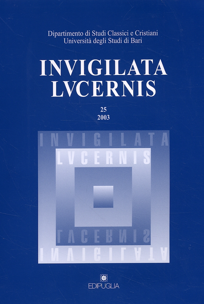 Invigilata lucernis. Vol. 25/2003 Invigilata lucernis. Vol. 25/2003