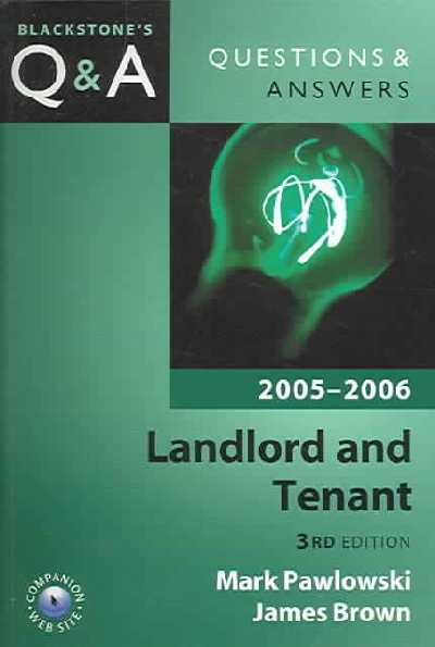 Landlord and Tenant Landlord and Tenant