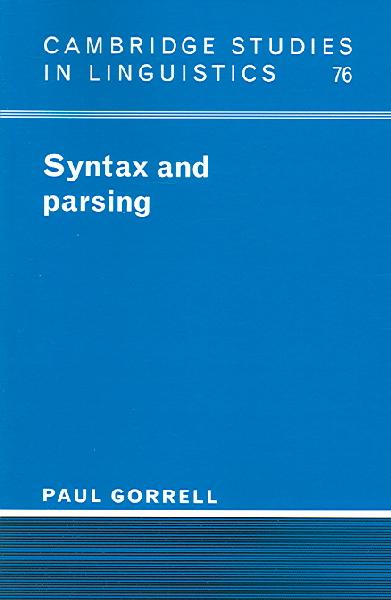 Syntax and Parsing Syntax and Parsing