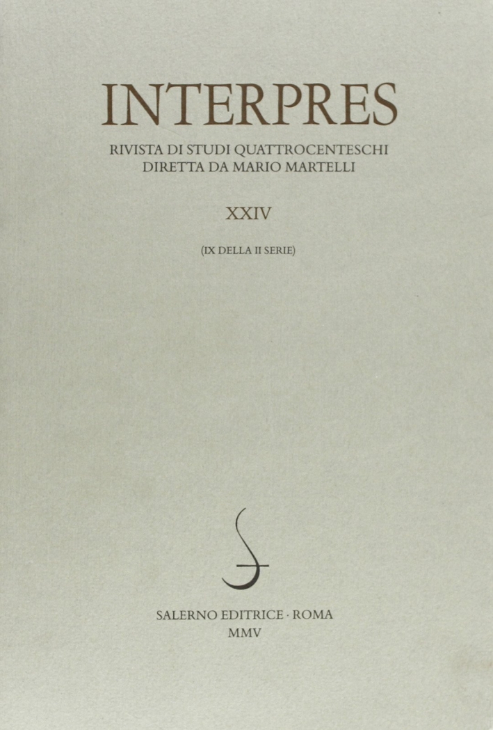 Interpres. Rivista di studi quattrocenteschi (2005). Vol. 24