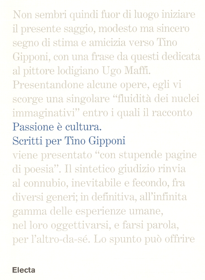 Passione è cultura. Scritti per Tino Gipponi Passione è cultura. Scritti per Tino Gipponi
