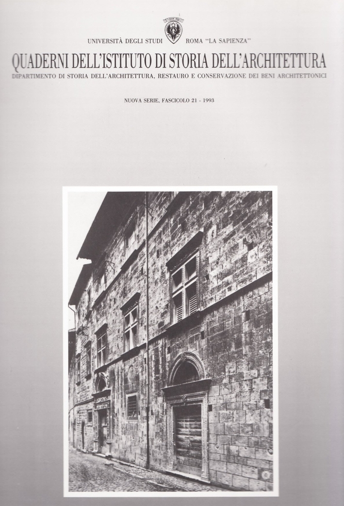 Quaderni dell'Istituto di storia dell'architettura. Nuova serie. Vol. 21