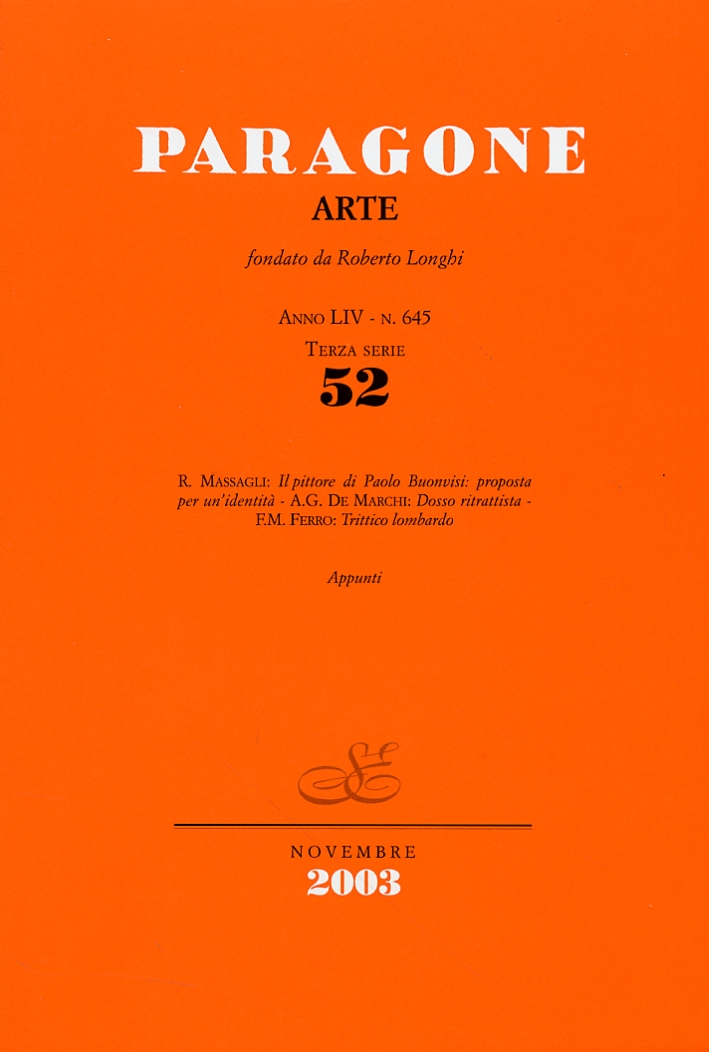 Paragone Arte. 054/645. Terza serie. 52. Novembre 2003