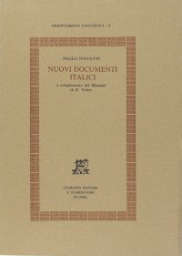 Nuovi documenti italici. A complemento del manuale di E. Vetter
