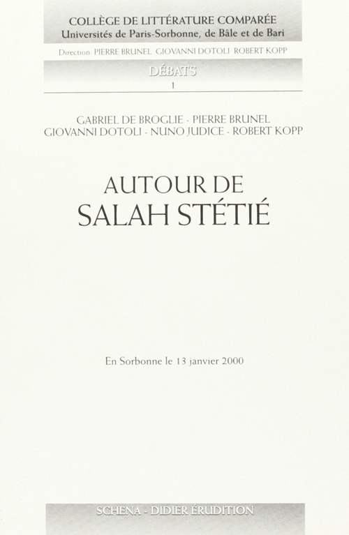 Autour de Salah Stétié Autour de Salah Stétié