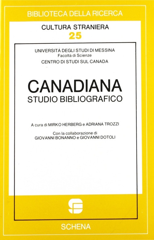 Canadiana. Studio bibliografico Canadiana. Studio bibliografico