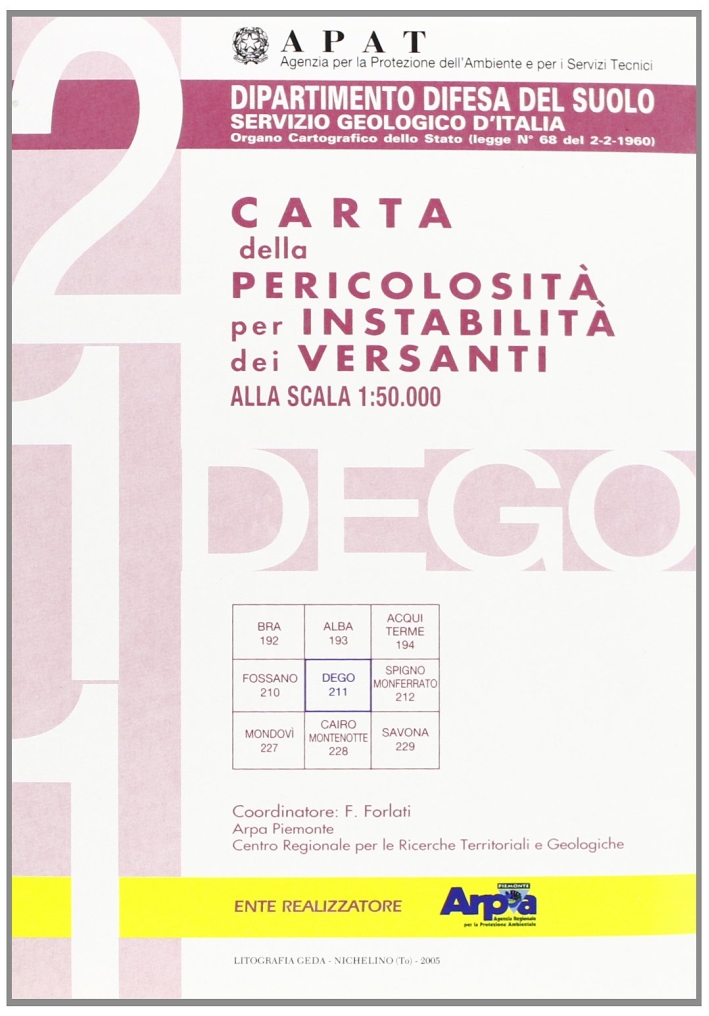 Carta pericolosità 1:50.000. Dego Carta pericolosità 1:50.000. Dego