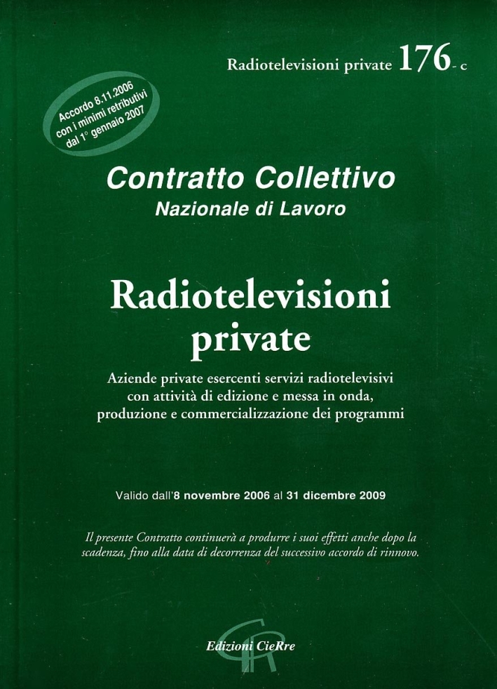 CCNL radiotelevisioni private CCNL radiotelevisioni private