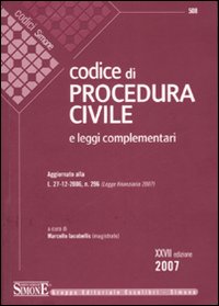 Codice di procedura civile. Leggi complementari Codice di procedura civile. Leggi complementari