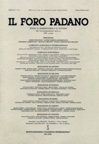 Il Foro Padano. Rivista di giurisprudenza e di dottrina. 61. 2. 2005