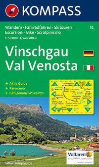 Carta escursionistica n. 52. Val Venosta 1:50.000. Adatto a GPS. Digital map. DVD-ROM