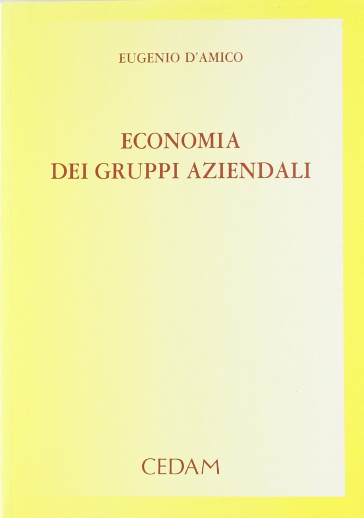 Economia Dei Gruppi Aziendali Economia Dei Gruppi Aziendali