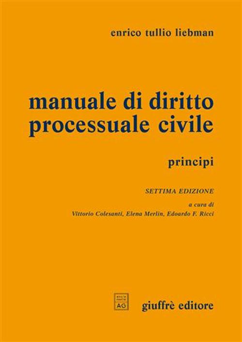 Manuale di diritto processuale civile. Principi Manuale di diritto processuale civile. Principi