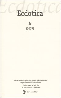 Ecdotica (2007). Vol. 4 Ecdotica (2007). Vol. 4