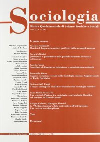 Sociologia. Rivista quadrimestrale di scienze storiche e sociali (2007). Vol. 1