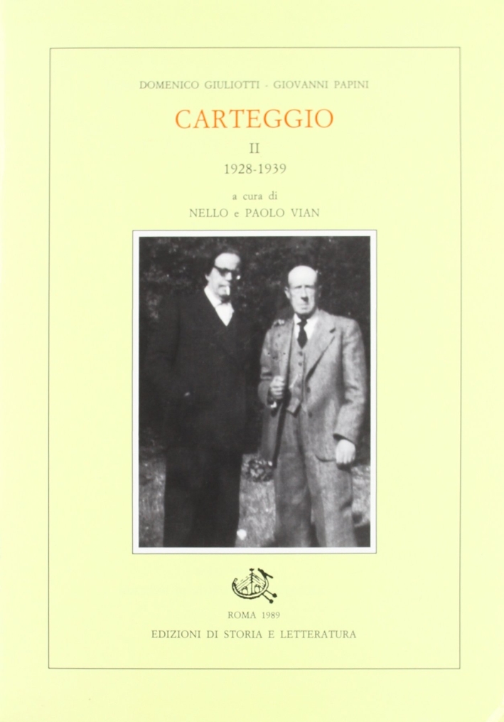 Carteggio. Vol. 2: 1928-1939... Carteggio. Vol. 2: 1928-1939...