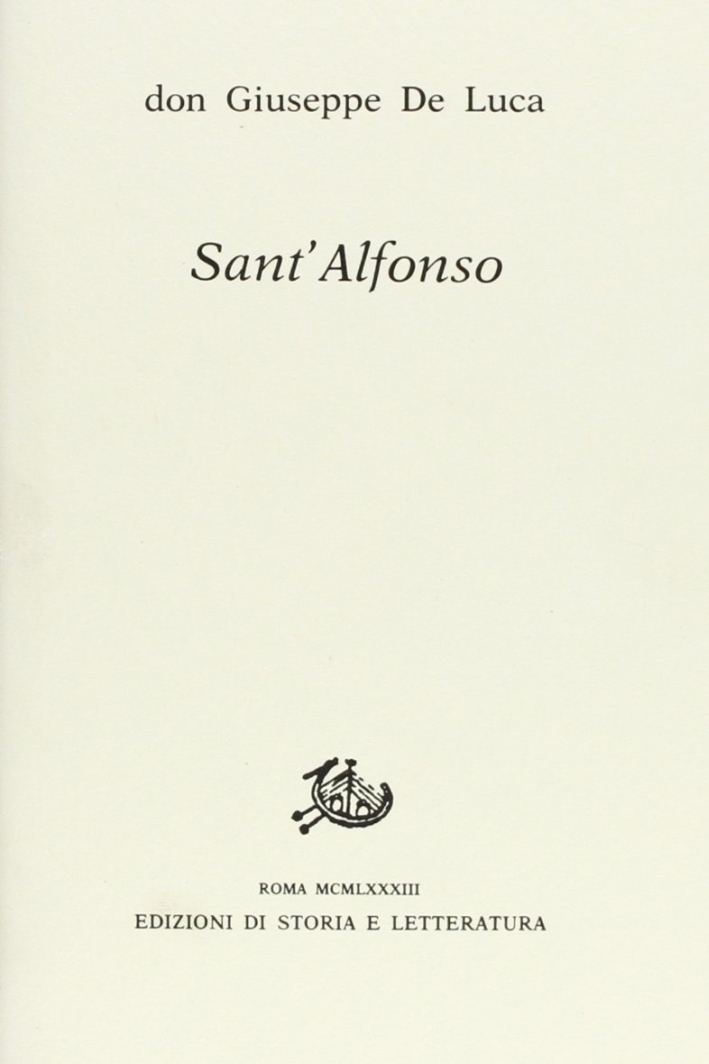 Sant'Alfonso il mio maestro di vita cristiana Sant'Alfonso il mio maestro di vita cristiana