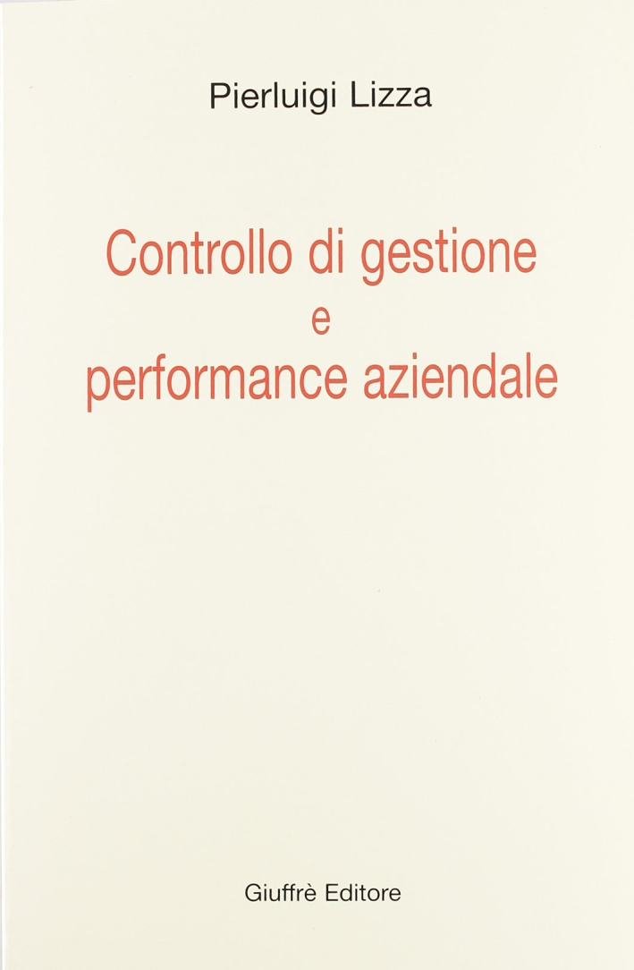Controllo di gestione e performance aziendale Controllo di gestione e performance aziendale