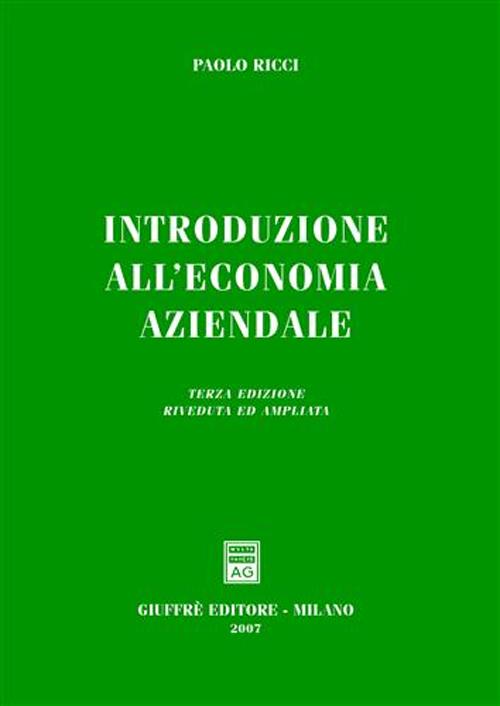 Introduzione all'economia aziendale Introduzione all'economia aziendale
