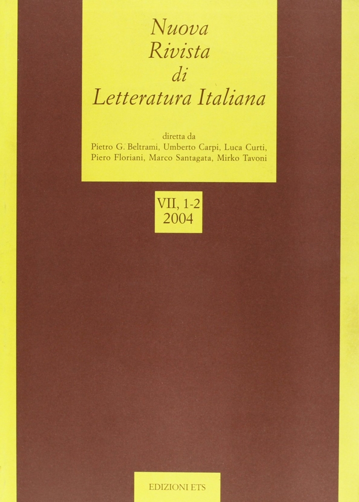 Nuova rivista di letteratura italiana Nuova rivista di letteratura italiana
