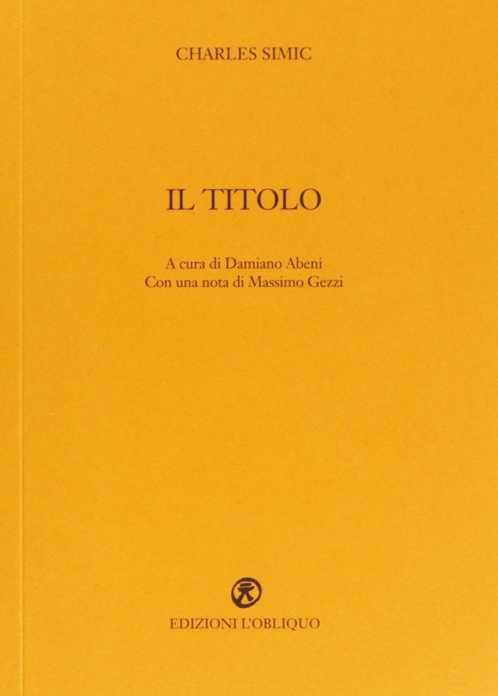 Il titolo Il titolo