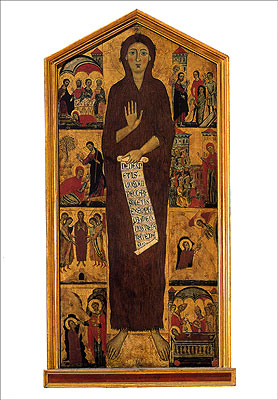 Cartolina. Firenze - Galleria dell'Accademia. Maddalena e storie della sua vita (1280-1285 circa) Cartolina. Firenze - Galleria dell'Accademia. Maddalena e storie della sua vita (1280-1285 circa)