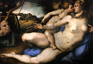 Cartolina. Firenze - Galleria dell'Accademia. Venere e Amore (1535 circa) Cartolina. Firenze - Galleria dell'Accademia. Venere e Amore (1535 circa)