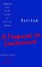 Bentham: A Fragment on Government Bentham: A Fragment on Government