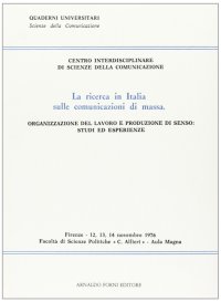 La ricerca in Italia sulle comunicazioni di massa (1978)