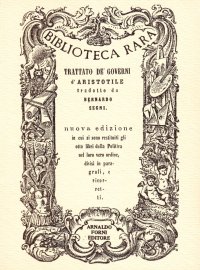 Aristotele: Trattato de' governi