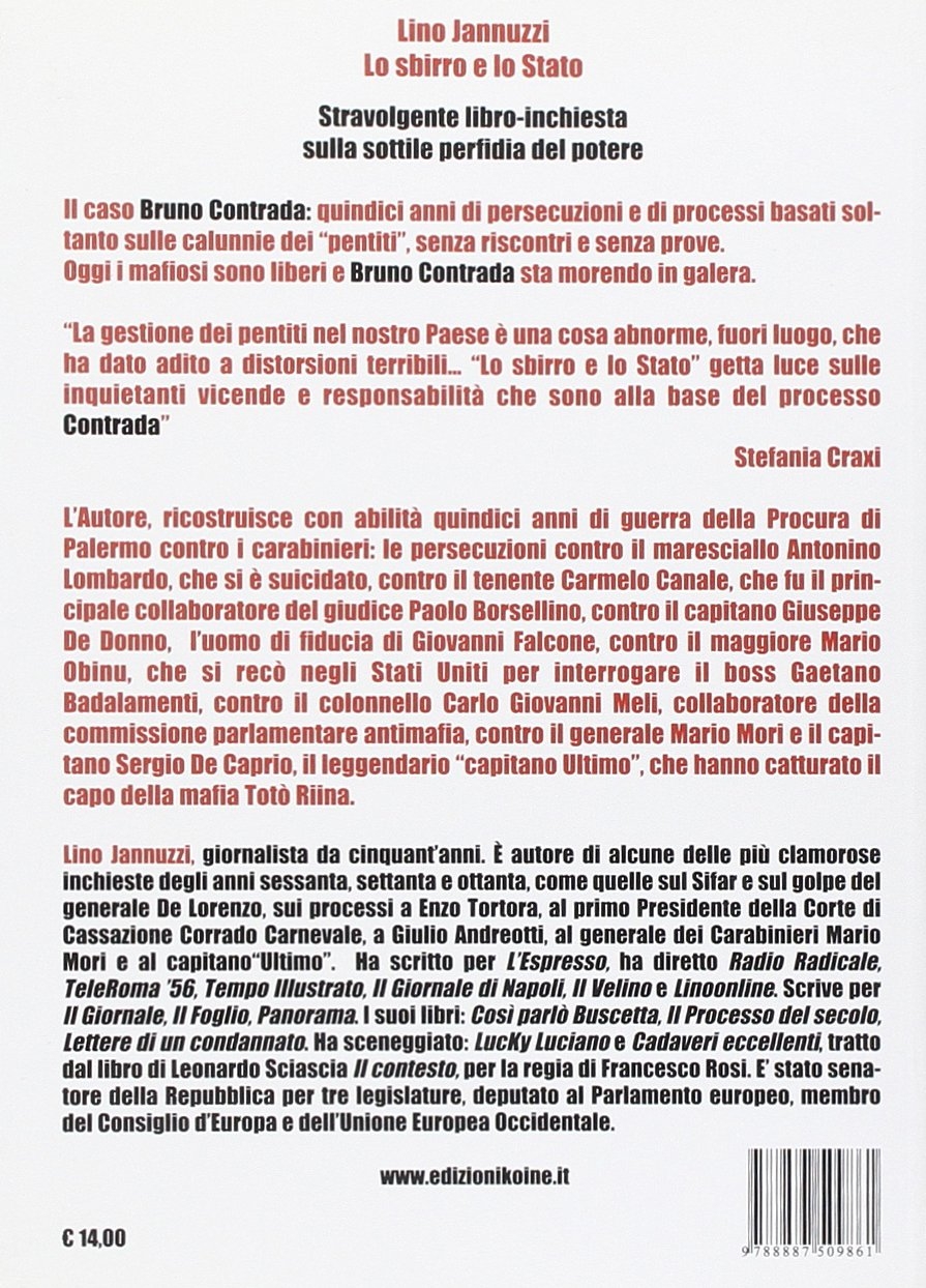 Lo sbirro e lo Stato Lo sbirro e lo Stato