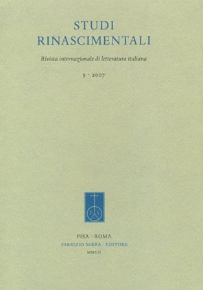 Studi rinascimentali. Rivista internazionale di letteratura italiana. 5. 2007 Studi rinascimentali. Rivista internazionale di letteratura italiana. 5. 2007