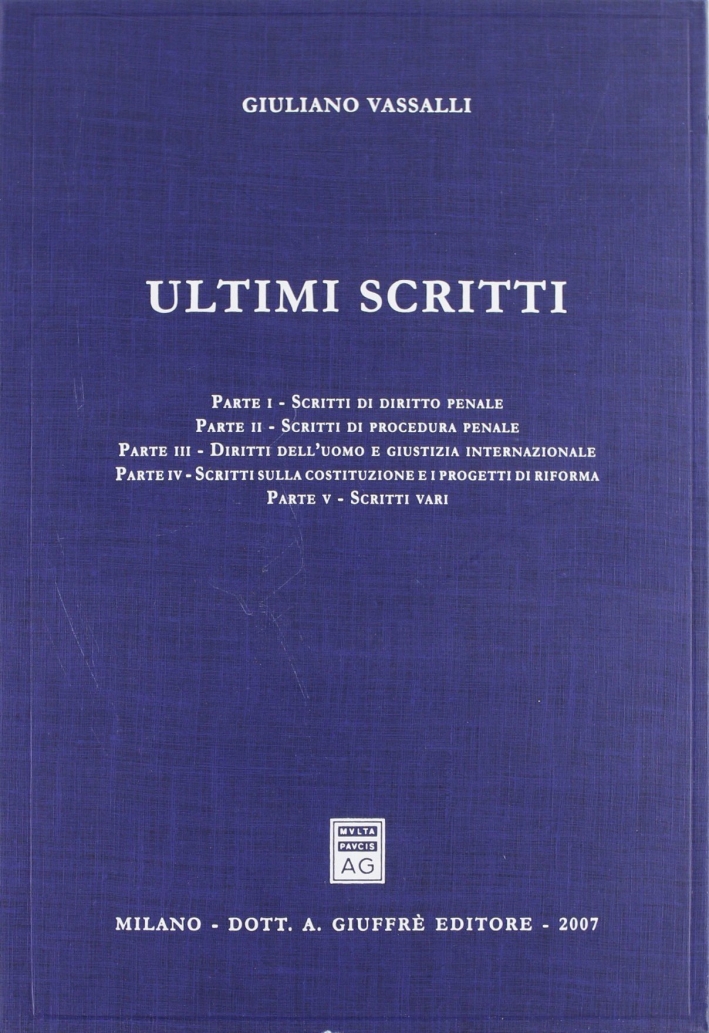 Ultimi scritti Ultimi scritti