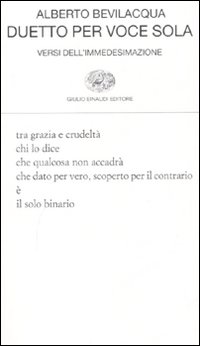 Duetto per voce sola. Versi dell'immedesimazione Duetto per voce sola. Versi dell'immedesimazione