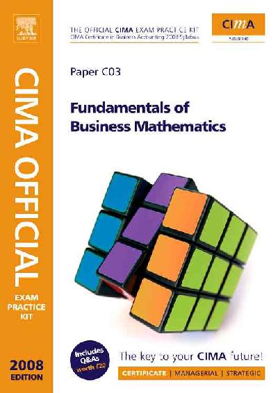 CIMA Exam Pract Kit Fundament Busi Maths CIMA Exam Pract Kit Fundament Busi Maths