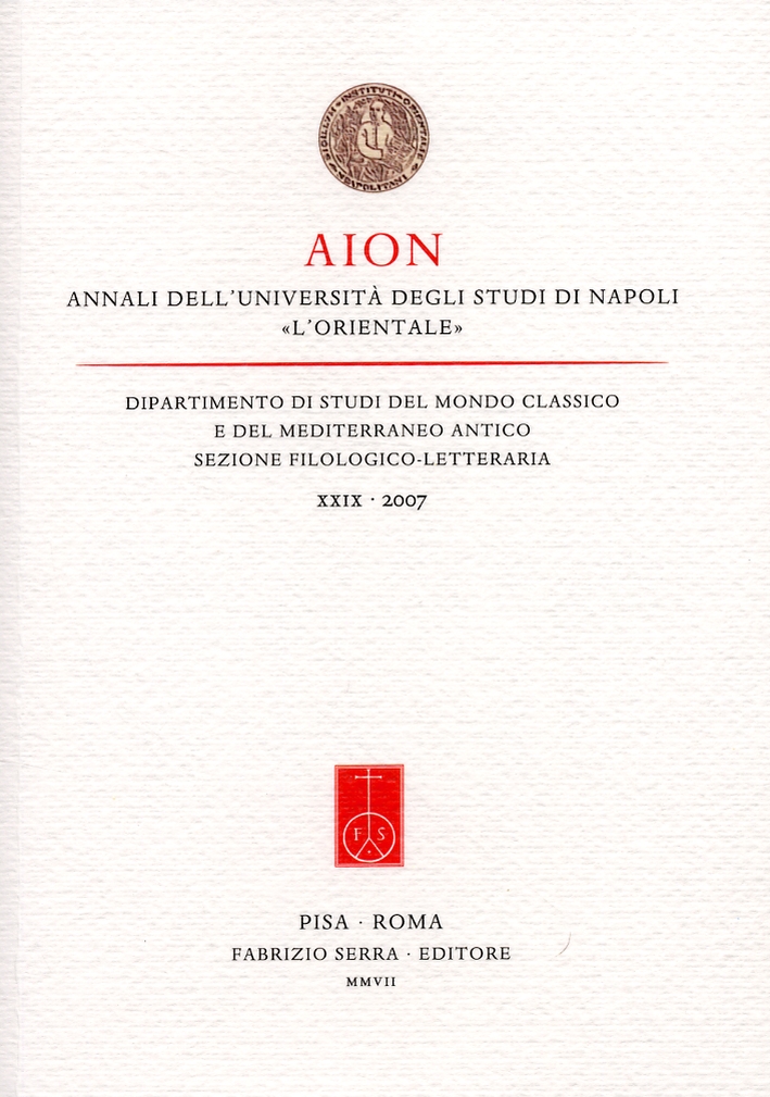 AION. Annali dell'Università degli Studi di Napoli AION. Annali dell'Università degli Studi di Napoli