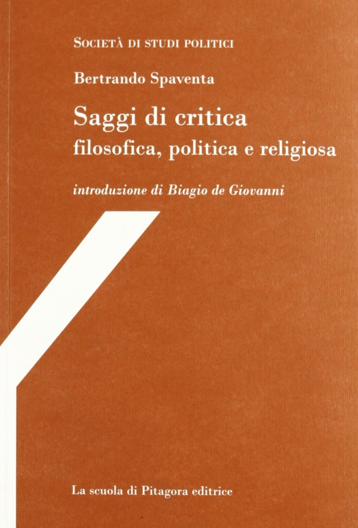 Saggi di critica filosofica, politica e religiosa Saggi di critica filosofica, politica e religiosa