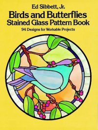 Birds and Butterflies Stained Glass Pattern Book