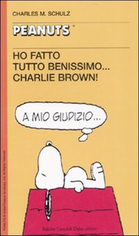 Ho fatto tutto benissimo... Charlie Brown! Ho fatto tutto benissimo... Charlie Brown!
