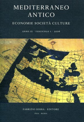 Mediterraneo antico. Economie società culture. Anno III. 1. 2000. Mediterraneo antico. Economie società culture. Anno III. 1. 2000.