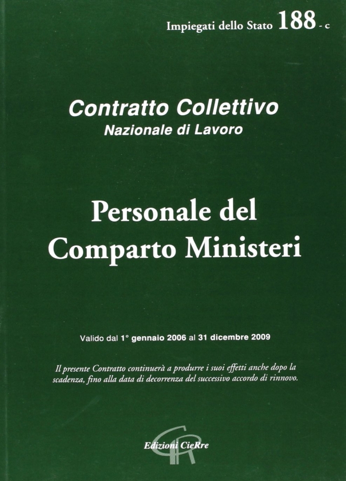 CCNL personale del comparto ministeri CCNL personale del comparto ministeri