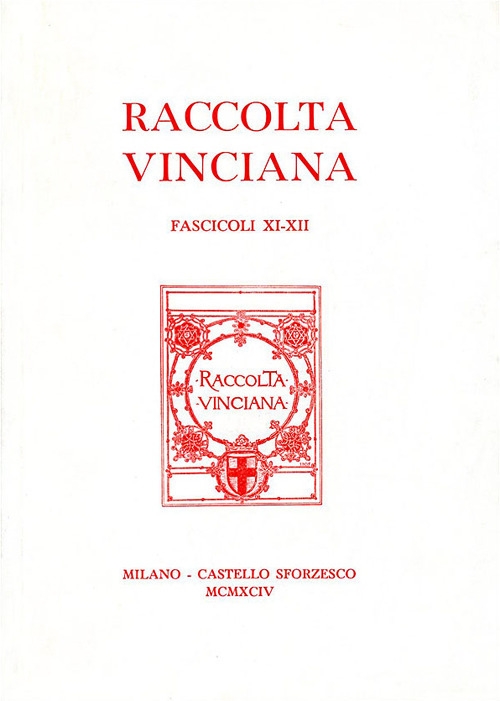 Raccolta Vinciana (1994) voll. 11-12 Raccolta Vinciana (1994) voll. 11-12