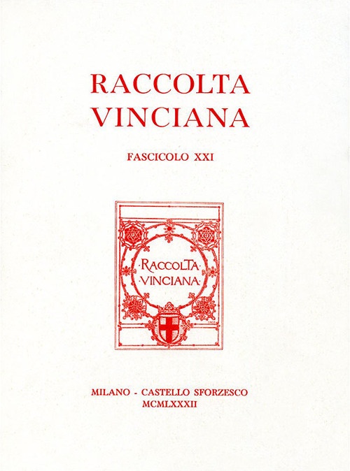 Raccolta Vinciana (1982). Vol. 21 Raccolta Vinciana (1982). Vol. 21