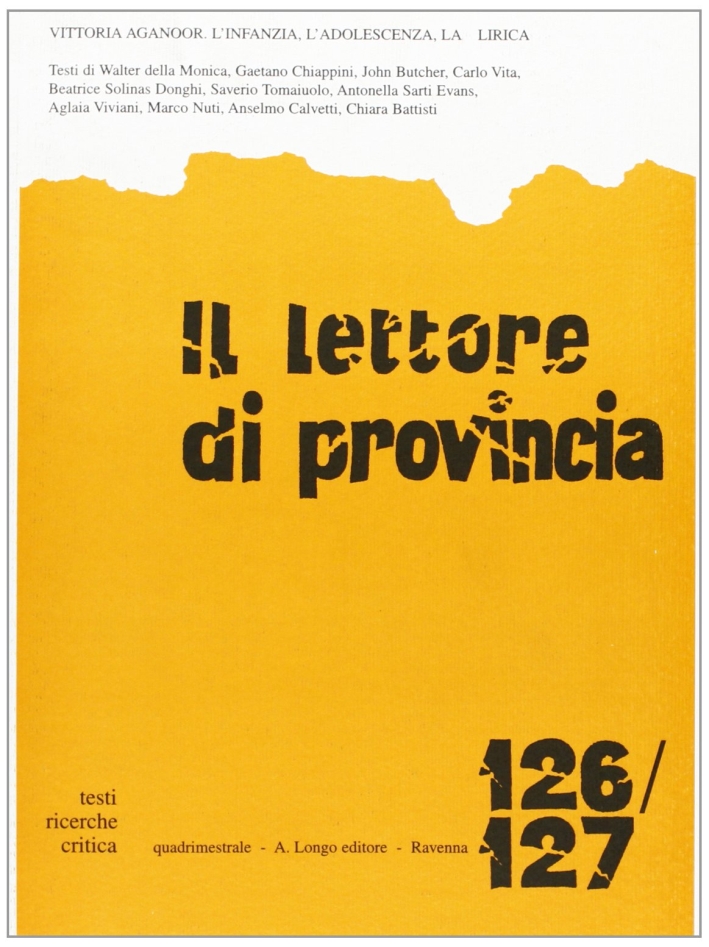 Il lettore di provincia vol. 126-127 Il lettore di provincia vol. 126-127