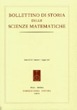 Bollettino di storia delle scienze matematiche. XXVIII. 1. 2008 Bollettino di storia delle scienze matematiche. XXVIII. 1. 2008